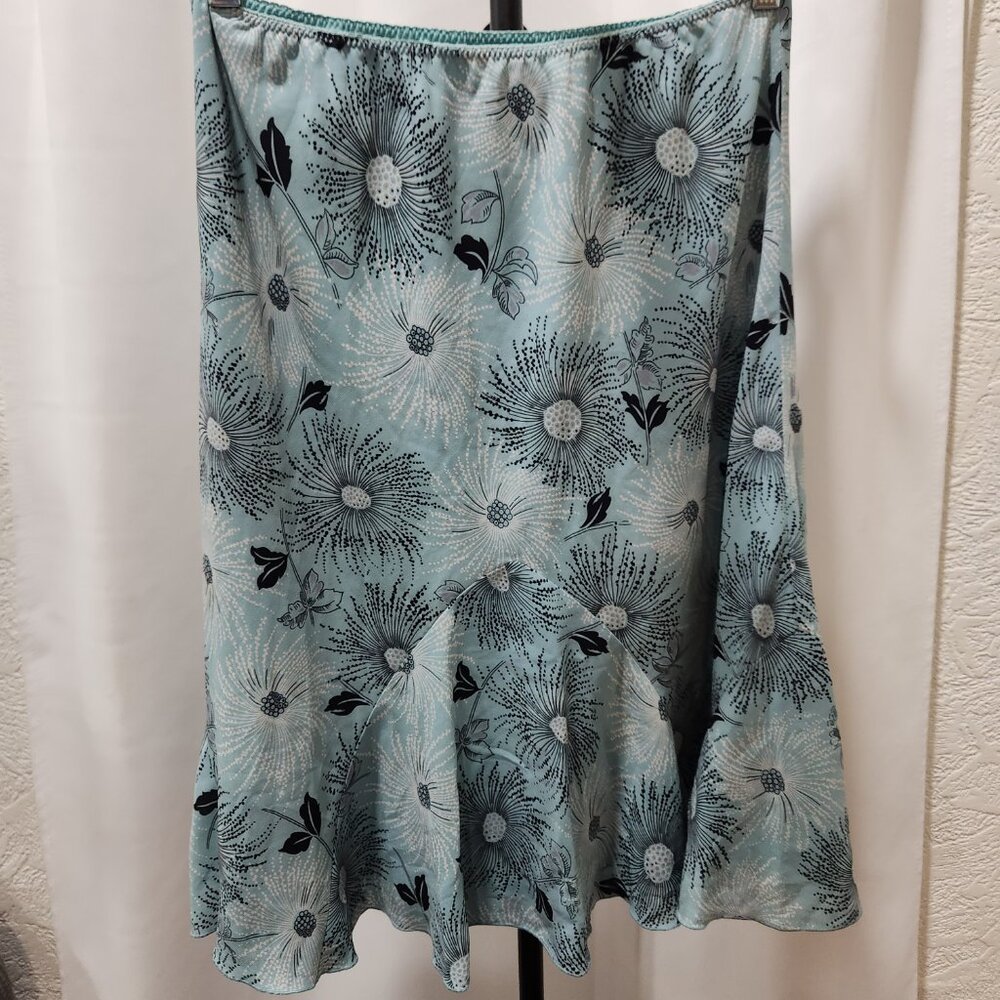 Mint blue Pendleton Mermaid floral skirt